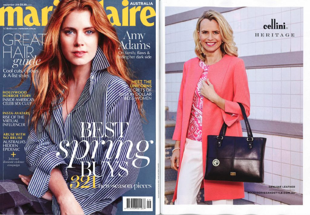 Cellini Leather Edison Tote - Marie Clair Sept issue